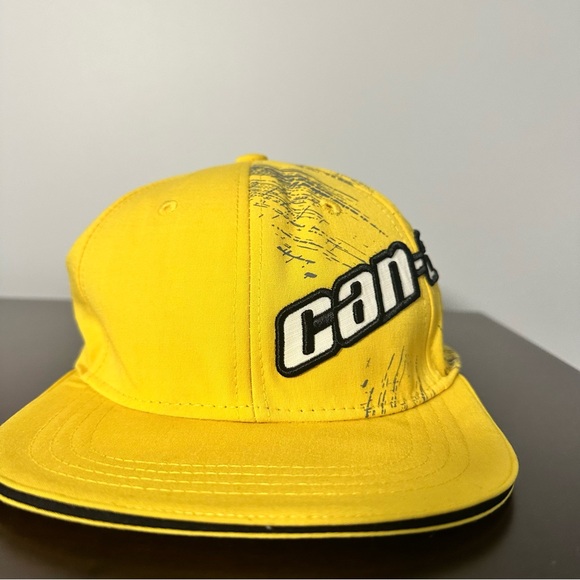 Vintage Can-Am Logo Fitted Hat Cap in‎ Yellow Size L/XL EUC - Picture 3 of 9